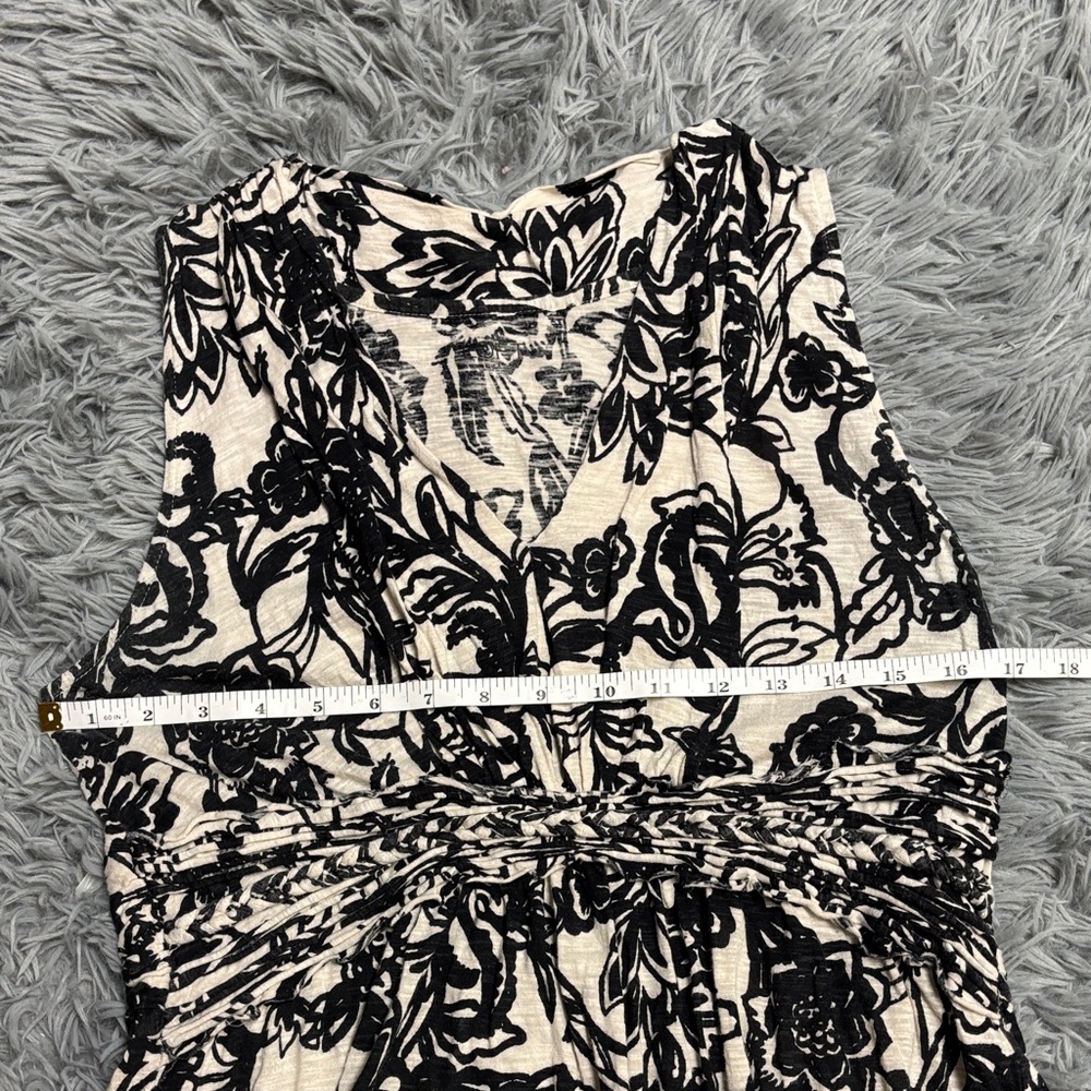 Y2K LOFT Black and Cream Floral Blouse - Picture 13 of 15